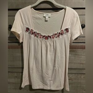 Cream embroidered shirt